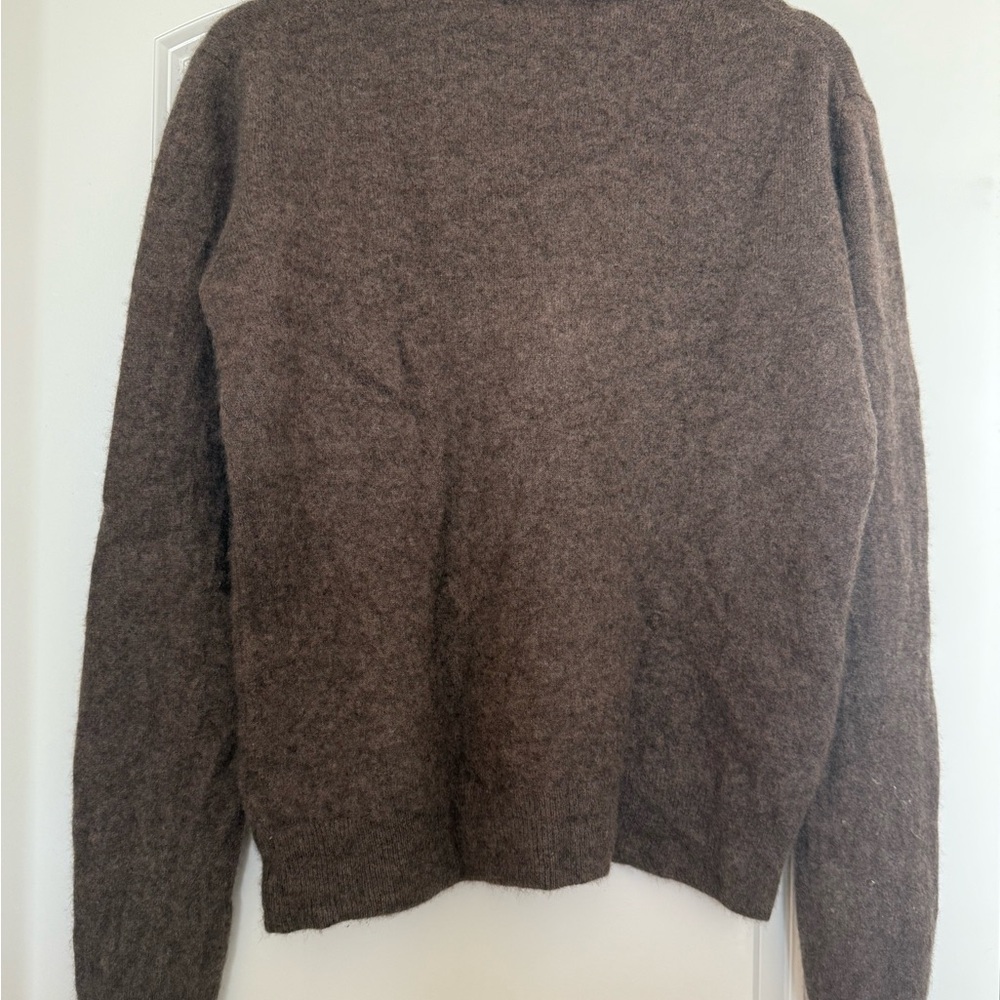 Quince Brown V-Neck Sweater - Picture 3 of 3